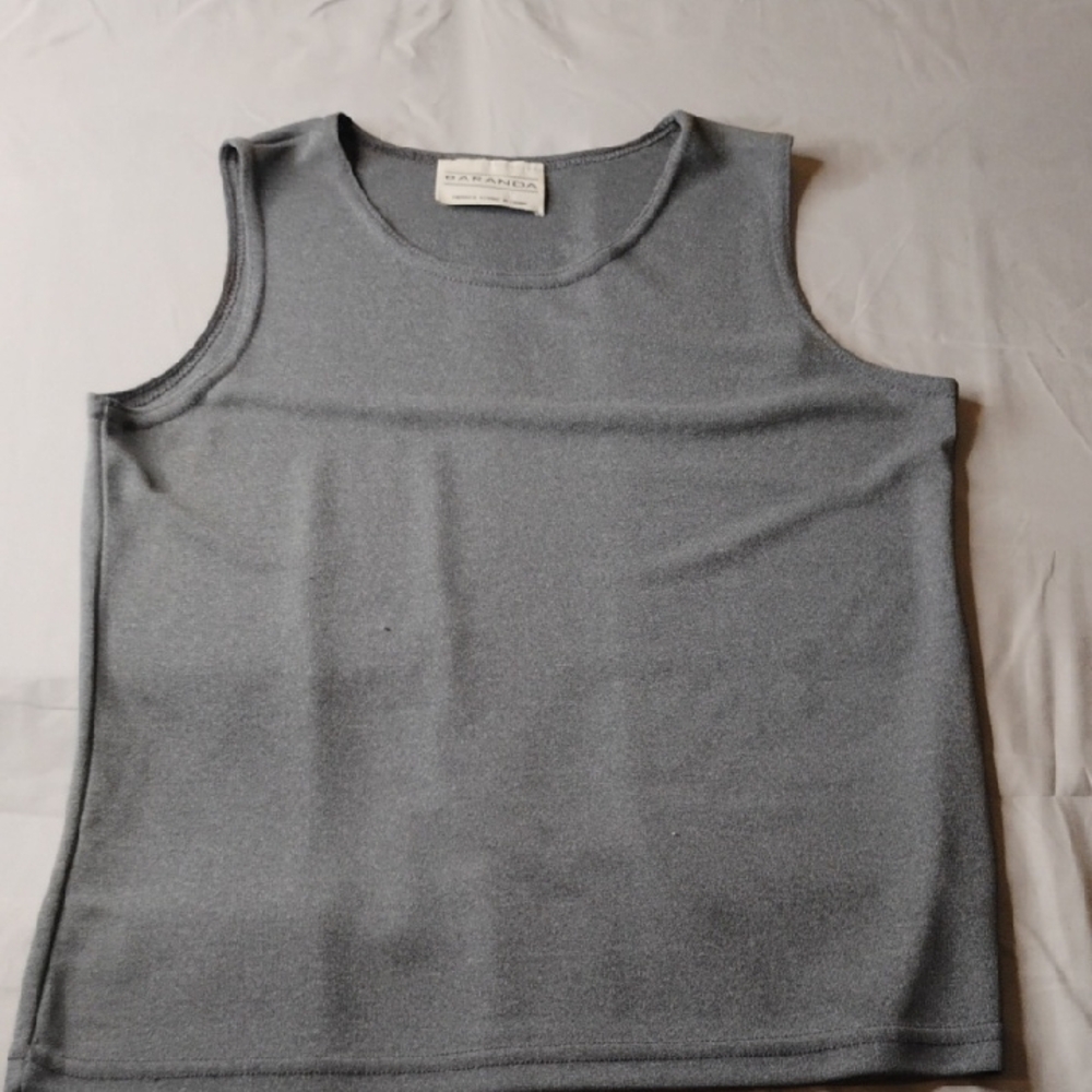 Elegant Gray Sleeveless Tank Top